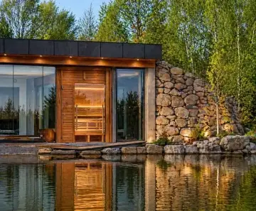 Sauna u jezera