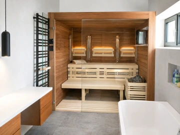 Domácí sauna an míru s infrapanely typ Lavoisier materiál Cedr