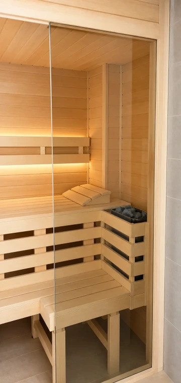 Cuvier sauna na míru osika interiér moderní design