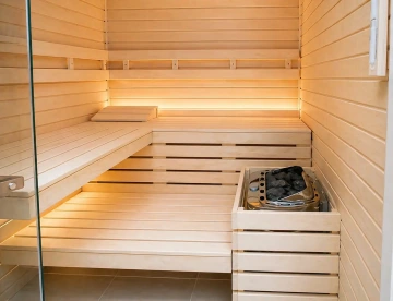 Cuvier sauna s krásným moderním interiérem