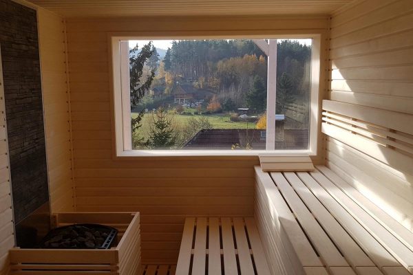 Sauna project Cuvier - Osika - Výhled z okna