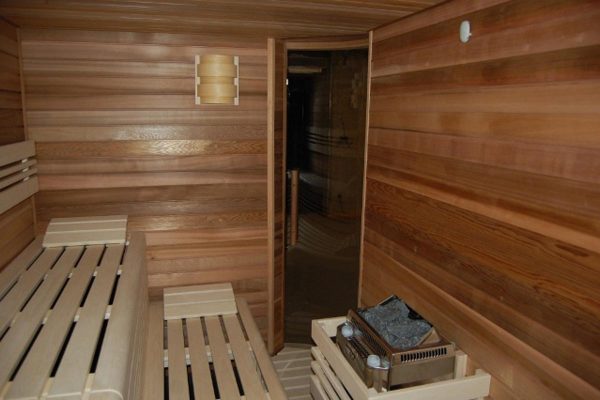 Saunaproject lavoisier sauna - obloukové sklo