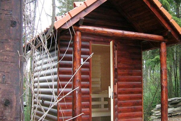 Venkovní sauna - srubové palubky